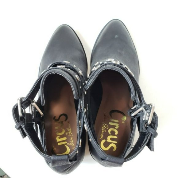 CIRCUS By Sam Edelman Henna Size 6 Black + Silver Studded Bootie - Picture 5 of 8